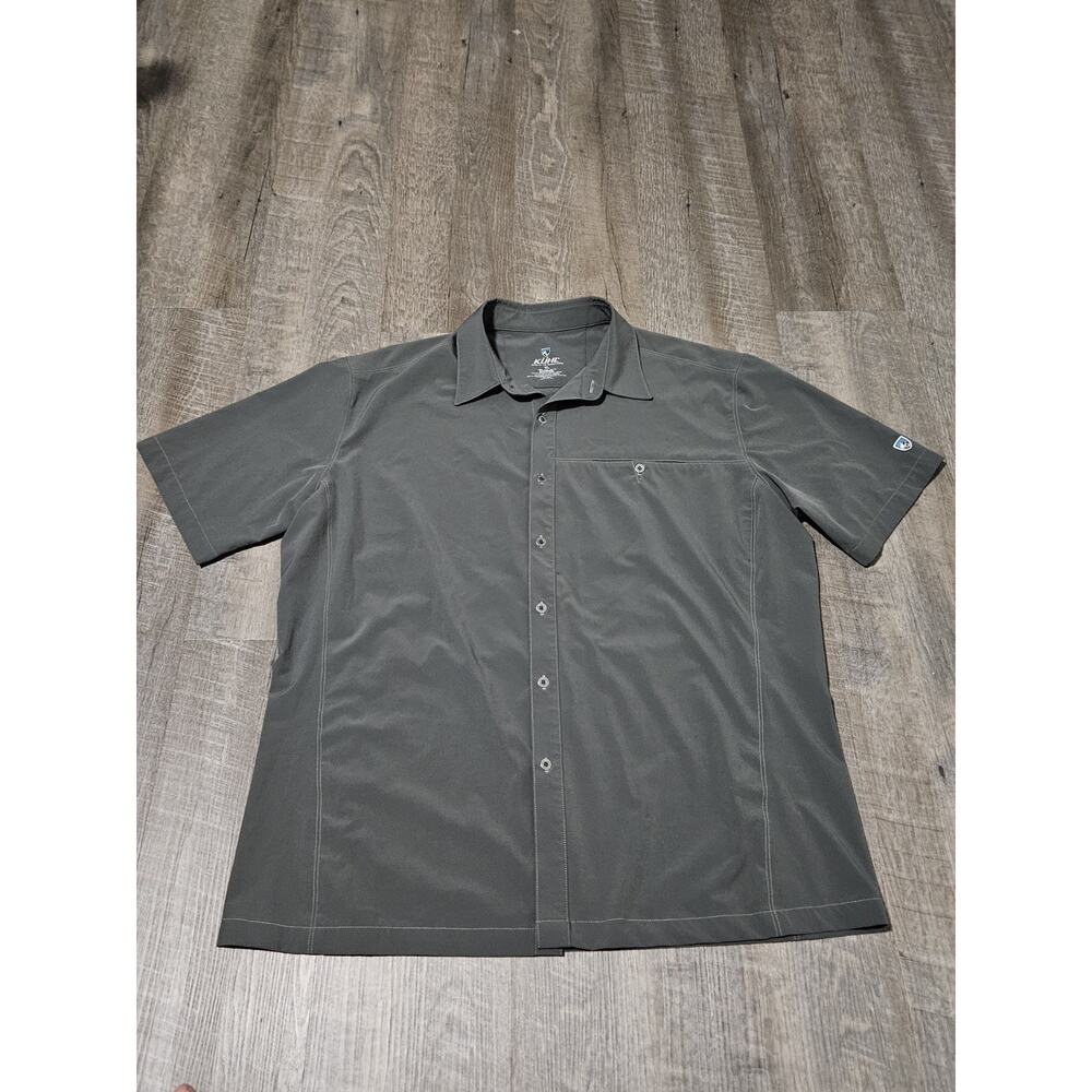 Kuhl Renegade Tufflex Shirt Mens XL Gray Short Sleeve Stretch Performance